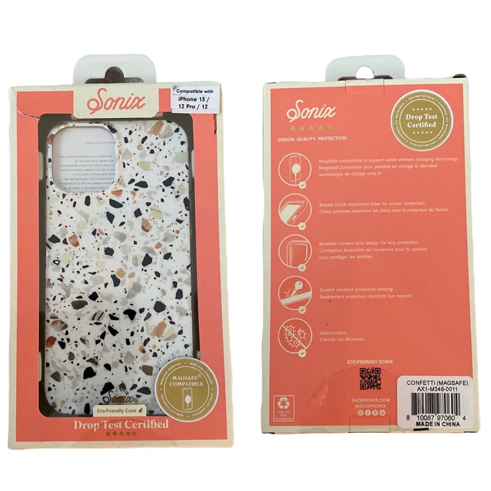 Sonix Confetti Case iPhone 13 Pro 12 Pro 12 Drop Test MagSafe Compatible